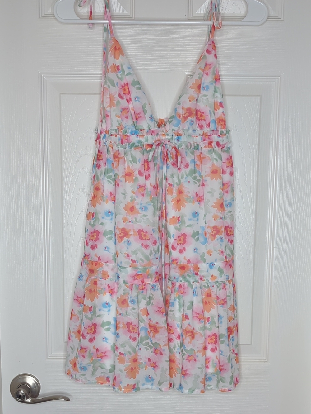 Princess Polly Dionne Mini Dress Pink Multi Orange Blue Floral